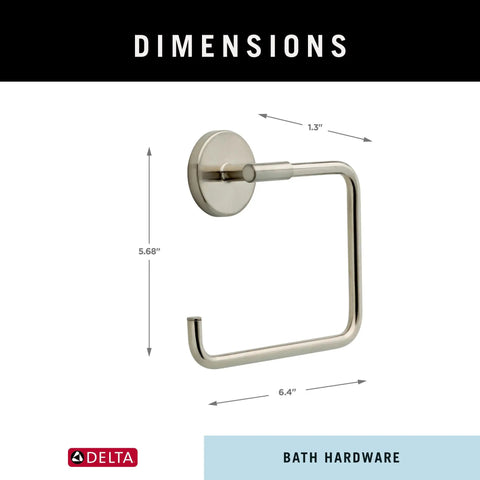 Dimensions of Square Stainless Steel Hand Towel Ring Holder For Bathroom And Kitchen Durable Brilliance Finish