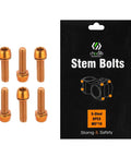 Beefy Orange Bike Stem Bolts With Washers For BMX MTB And Road Bikes High Strength Steel Alloy Lightweight Wear Resistant