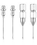 4 Piece Grease Gun Needle Nozzle Set For Tight Spaces And Deep Holes Detachable Grease Tip Adapters With 2 Injecting Needles And 2 Needle Fittings Handy Pro Grade Upgrade For Auto Bike Machinery Maintenance.