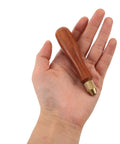 Ditch That Wobbly Grip With This Premium Wood File Handle And Brass Collet Set Designed For Quick 1/8 To 9/64 Needle File Swaps held in hand.
