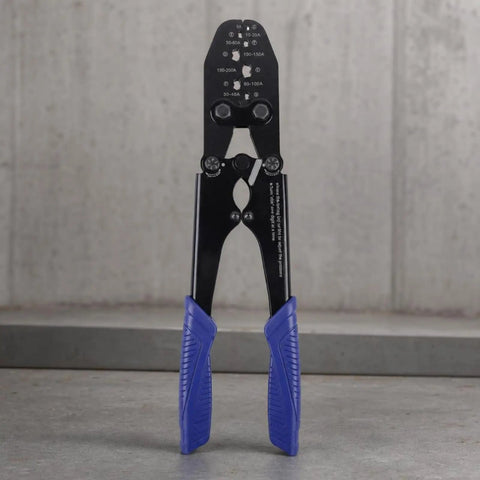 Professional Heavy Duty Manual Terminal Crimping Tool Pliers With Ergonomic Blue Grip, high carbon steel, adjustable tension control