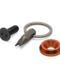 Seat Bolt Screw With Anti Theft Ring 1/4-20 Thread Corrosion Resistant Aluminum Stainless Steel For Harley touring, orange black