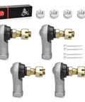 Beefy Tie Rod End Kit For Grizzly 350 400 450 4X4 Bruin 350 Wolverine 350 450 Kodiak 400 450, Heavy Duty Steering Upgrade For ATV And UTV, Easy Install, Precise Fit, Durable Ball Joints, All In One Replacement. 4-piece metal tie rod ends with nuts and cotter pins