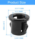 50 Pack Black Cable Snap Bushings 3/8 Inch Hole Diameter Durable Plastic Bushing For Wire Management, size chart