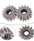 Heavy Duty Mower Parts Kit For Long Lasting Performance And Smooth Power Transmission Versatile Accessories In Brown Finish For Lawn Care Gear Beefed Up Durable Replacement Components Built To Last Through Seasons. two steel gears with centered bearings