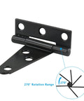 6 Pack Tee Hinge 2 Inch Heavy Duty T Strap Hinges Black For Barn Doors Gates Sheds Wooden Fences Wrought Iron Rustproof Hardware