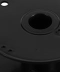 Super Slick Empty Cable Winder Reel 165mm Plastic Cord Organizer close-up of black core surface with holes for wire storage.