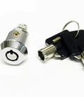 Tubular Cabinet Cam Lock 19mm For Furniture And Cabinets, Heavy Duty Zinc Alloy Hardware With Chrome Finish, Keyed Lock Security