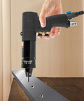 Person using Air Powered Rivet Nut Gun Kit With Quick Change Nose Pieces Pneumatic Rivet Nut Pull Setter on metal