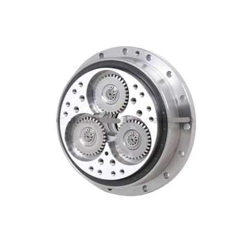 Tough As Nails 220BX-E 80E Cycloid Pinwheel Speed Reducer showing gears in a metal housing for industrial applications.
