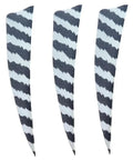 4 Inch Shield Cut Turkey Feather Fletching Vanes For Arrows Real Turkey Feathers Right And Left Wings White Left Wings 25 Pack