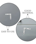 100 Piece L Shaped Corner Bracket Set For Wood Furniture And Frames, Heavy Duty Iron Joining Repair Plates, silver finish, detail view