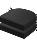 Outdoor Chair Cushions Set Of 2 Thick 17 By 17 Inch Waterproof Seat Cushions With Ties For Patio Furniture Great For Dining Chairs