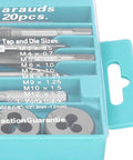 Top Tier Metric Tap And Die Set With Insane 60HRC Hardness Made From Premium Alloy Steel Perfect For Precision CNC Metal Work Whether You Need Coarse Or Fine Threads This Ultimate Hand Tool Kit Is A Total Game Changer For Any Serious Fabricator Who Wants. M3-M12 tap and die set in turquoise case