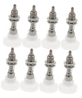 8 Pcs Heavy Duty Pneumatic Suction Cup Vacuum Gripper Set For Industrial Manipulator Arms, silver cups with springs.
