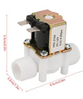 Workhorse Solenoid Water Valve 12V And 24V DC, Plastic Body, Normally Closed Magnetic Control For Drinking Water, G1/2 Port