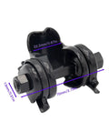 Heavy Duty Aluminum Alloy Bike Seat Clamp For Road And Mountain Bikes with dimensions 22.2mm ID, black finish, secure fit.