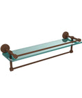 22 Inch Antique Bronze Towel Bar With Glass Shelf Gallery Style Wall Mount Bath Hardware Dope Quality Brass Build For Powder Room Upgrade Durable Classic Rustic Look