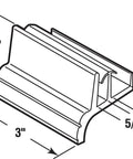 Premium Heavy Duty Clear Vinyl Shower Door Bottom Guide Roll Like Butter With This Easy Snap In Roller Track, 3" size.