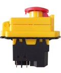 High Quality DZ-6E 4Pin And 5Pin Emergency Stop Electromagnetic Switches For Industrial Control Panels, yellow button design.