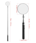 Telescoping Inspection Mirror With 360 Degree Swivel And Flexible Reach On A Stick Handy For Gearheads, 3.35 Inch Mirror