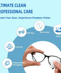 Anti-fog glasses wipes, 100-pack, individually wrapped, pre-moistened for quick-dry, scratch-free lens cleaning