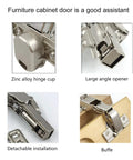 165 Degree Wide Angle Cabinet Hinge With Soft Close No Drill Easy Install for kitchen cabinets