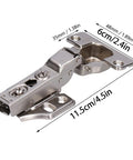 Soft Close Cabinet Hinges Kit With 2 Sets Of Concealed Overlay Hinges For Kitchen Cabinets 103 Degree Silent Spring metal hinge