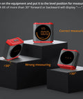 Pro Digital Angle Finder With Led Rechargeable Level Magnetic Base Waterproof Bevel Gauge Inclinometer showing correct and wrong measuring angles.