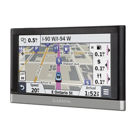 Portable Vehicle GPS With Dual Orientation Touchscreen, Real Directions And Real Voice Guidance displaying map navigation view