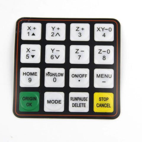 Front view of A11E CNC Controller DSP 3 Axis Motion Control System keypad with multiple control buttons for CNC router engraver.