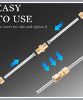 3/16 Inch Brake Line Fitting Kit With Bubble Flare And Double Flare Ends, Includes Four Brass Union Connectors, Universal Car Brake Line Repair Kit For Quick, DIY Vehicle Brake Line Fix. Brass connector and 3/16 tube assembly