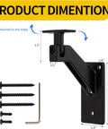 Step Up Your Game With This Four Foot Aluminum Handrail Kit For Indoor And Outdoor Stairs Featuring Hella Tough Matte Black Finish Quick Snap Stainless Brackets And ADA Compliant Grip, adjustable black bracket with screws.