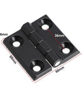 Rotating Concealed Hinges For Jewelry Box Cabinet Drawer Black Zinc Alloy Mini Butt Hinge 60x60mm 2pcs Easy Install Beefy Heavy Duty Wear Resistant Strong Load Bearing Replacement For Damaged Or Worn Out Doors, close-up view