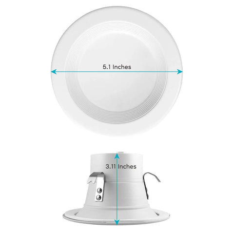 4 Inch LED Recessed Can Lights With Five Color Temperature Options From Warm 2700K To Crisp Cool 5000K Dimmable Retrofit