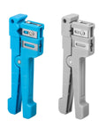 Blue and gray Coaxial Cable Stripping Cutter Tool with Four Beefy Blades and Jacket Stripper for Coaxial and Fiber Optic Cables