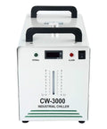 Front view of Industrial Heavy Duty Water Chiller CW 3000 For Laser Engraving Machines 110V 9 Liter Capacity Thermolysis Type Cooling System