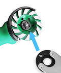 Heavy Duty Tough As Nails Angle Grinder Wrench Set With Smooth Threading And A Sick Tight Lock For Fast Blade Swaps On Any Standard 5/8-11 Spindle workshop angle grinder with blade and wrench attachment.