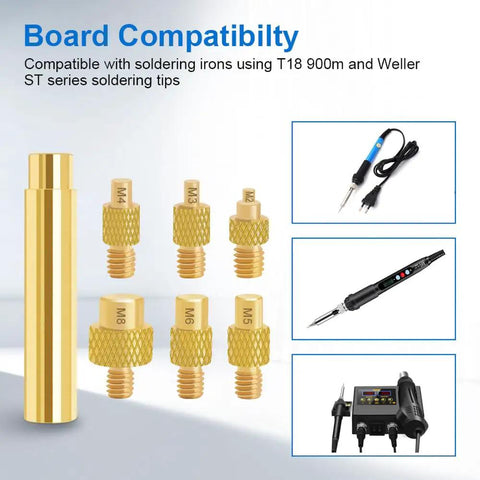 Heat Set Insert Tool For Threaded Inserts M2 To M8 With Soldering Iron Tips That Play Nice With 936 Soldering Irons Brass Nut Inserts