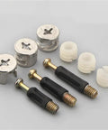Heavy Duty Furniture Cam Lock Fasteners 100 Piece Set 6mm Male Thread 40mm Long Rust Resistant Alloy Steel Cabinet Bolts components