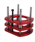 Rock Solid Aluminum Router Lift Base With 4-Jaw Clamping For Woodworking Tables And Engraving Tools, Precision Lift System For Small Trimming Machines, Vibration Free Performance, red aluminum base with 4 jaws