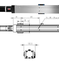 FSK80 15mm Double Guide Rails Linear Module With Ball Screw Linear Stage For CNC Gantry NEMA24 Stepper Motor 300mm Stroke