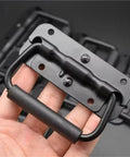 Holding a Spring Loaded Flush Pull Handle Kit for Tool Boxes and Cabinets, Heavy Duty Metal Hardware, Corrosion Resistant
