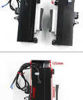 Durable Elevator Brake Electromagnet Block 14E A Compatible Pair showing front and side views with measurements