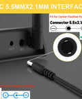 9V AC Power Adapter Cord For Home Gym Elliptical And Upright Bikes 10Ft Replacement Cable showing 5.5mmx2.1mm interface