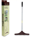 Artificial Turf Rake With Telescopic Steel Handle for Lawn Care, hand rake with durable nylon bristle brush, 45.5x15 cm head