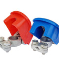 Brass Heavy Duty Quick Release Top Post Battery Terminal Connectors 1 Pair With Red And Blue Covers For Fast Disconnect