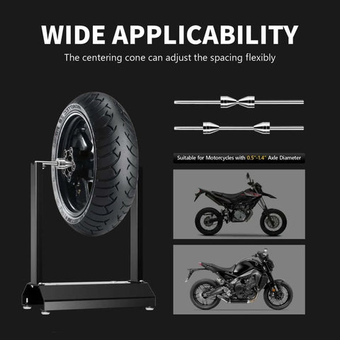 Beefy Motorcycle Wheel Balancer Stand For Static And Dynamic Tire Balancing On Most Motorcycles Off Road And Sport Bikes