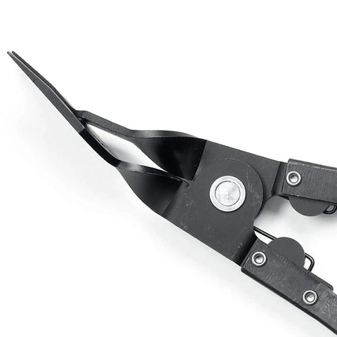 Close-up of V design removal tool from Three Piece Body Clip Pliers Set For Automotive Panels And Plastic Anchors With Center Pins