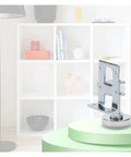 Adjustable Furniture Feet Set 4 Pack, Beefy Heavy Duty Leveling Feet shown with threaded post and wide base against a shelf background.